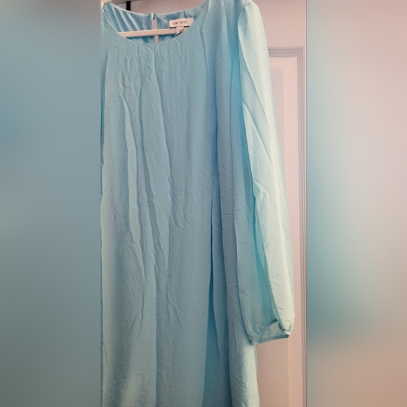 🏝Nine West Blue Long Sleeve Dress - Picture 5 of 7